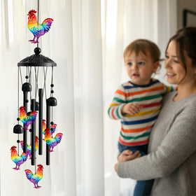 Ukulork wind chimes S-hook bells and beads detail adds decorative charm.