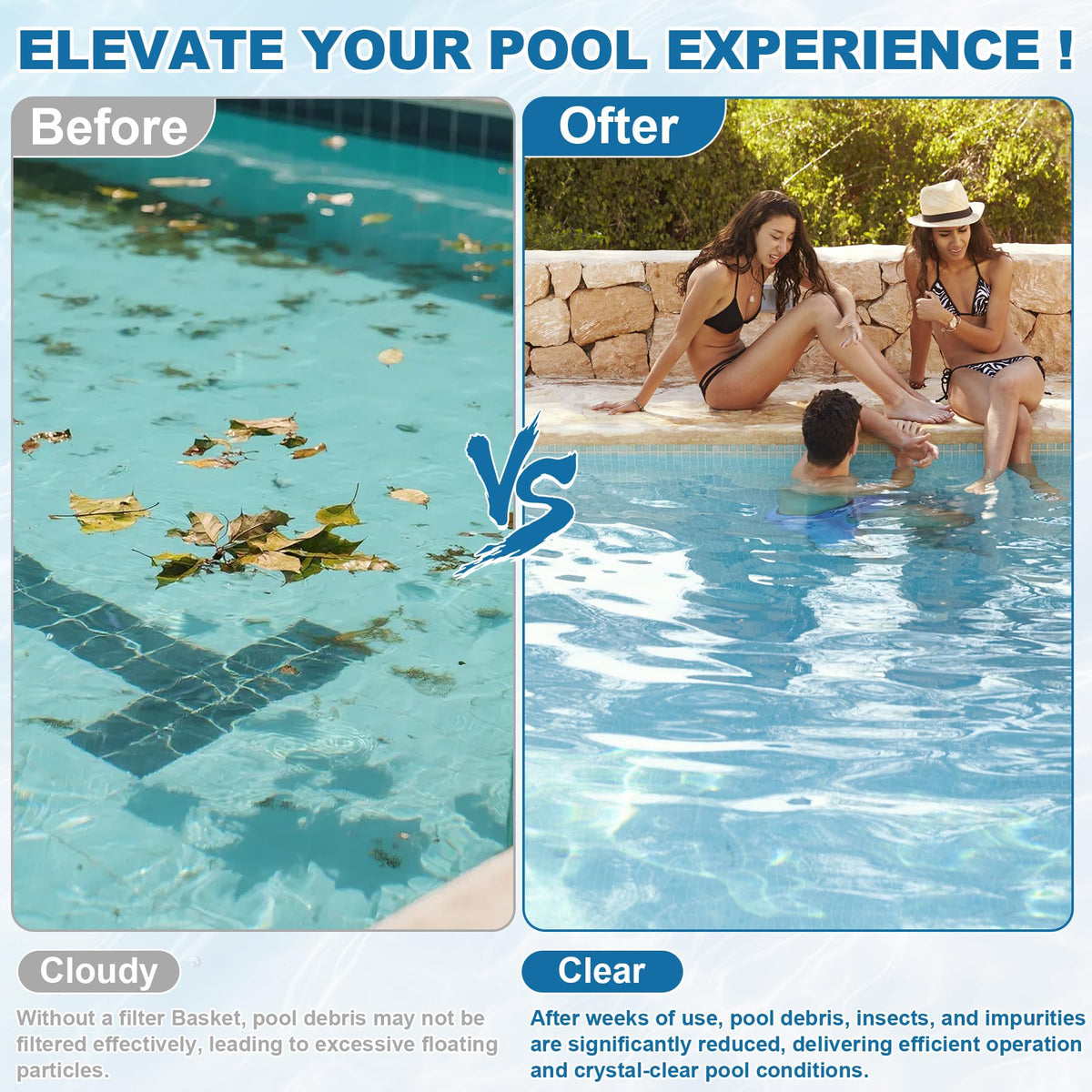 ulapithi SPX1082CA basket leaves example demonstrates efficient debris interception in typical pool use.