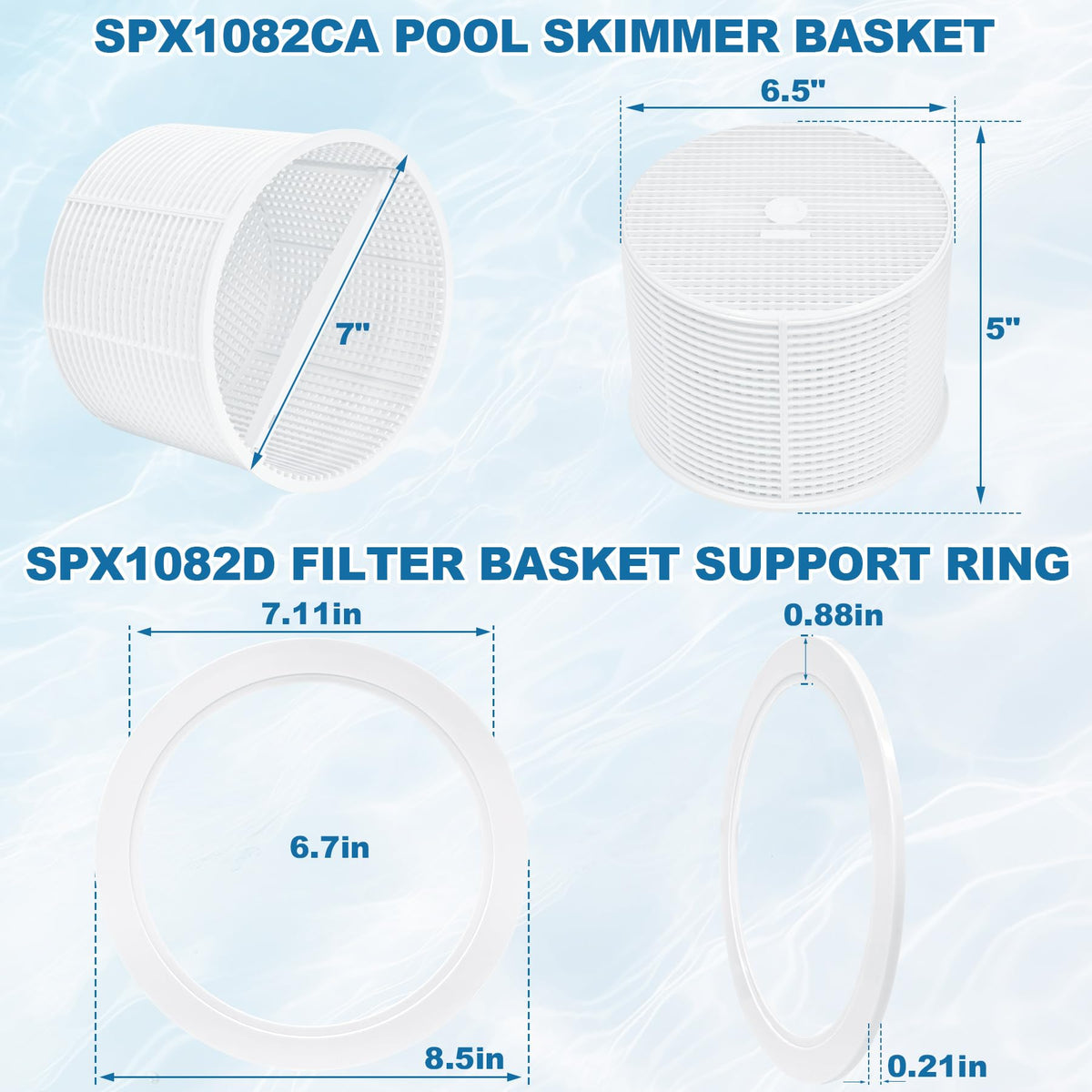 ulapithi SPX1082CA basket side view shows reinforced handles for long-lasting reliability.