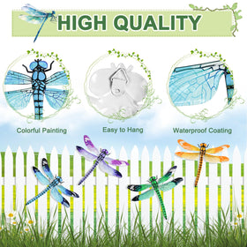 ULENDIS dragonfly wall decor garden installation with weather-resistant finish enhances curb appeal