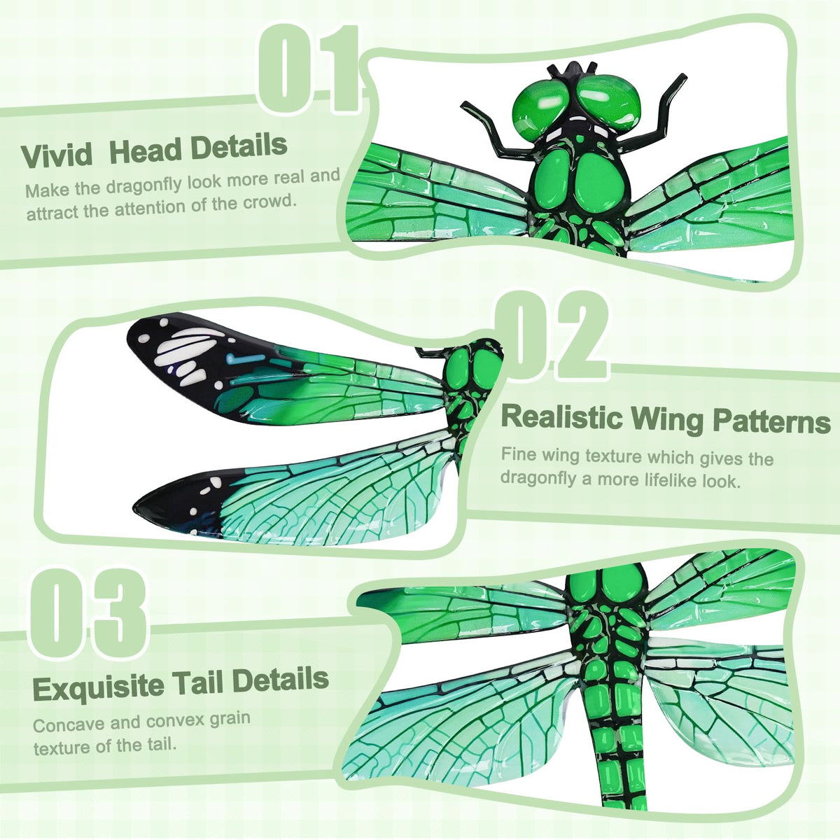 ULENDIS dragonfly wall decor 3D design creates depth on fences and patios