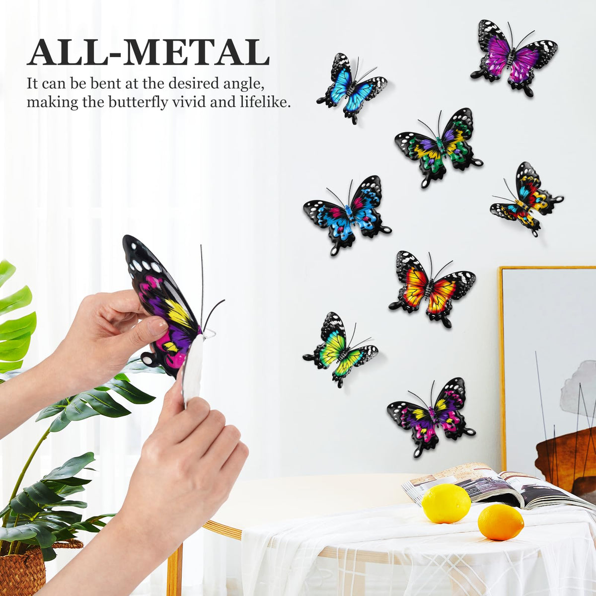 ULENDIS garden butterfly wall art for fences and yards.