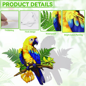 ULENDIS garden yard hanging parrot enhances porch or fence decor.