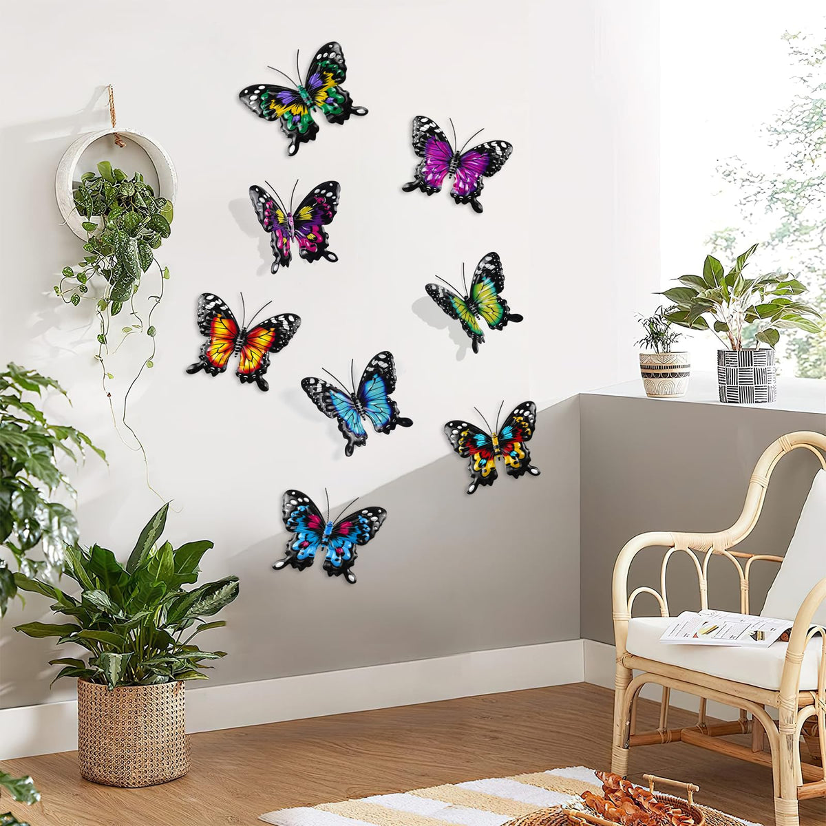 ULENDIS indoor outdoor butterfly decor set for patios and living rooms.