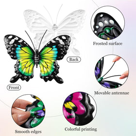 ULENDIS lifelike butterfly wall sculpture with 6.7-inch size for walls.