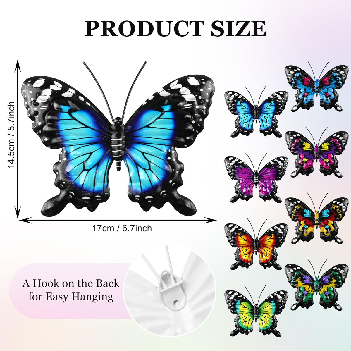 ULENDIS metal butterfly rustproof outdoor decor for durable garden accents.