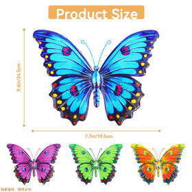 ULENDIS butterfly wall art on outdoor fence adds color and depth