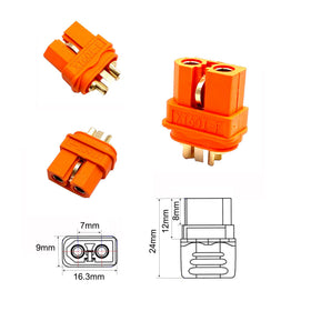 Ulifebet XT60i-F anti-reverse feature prevents polarity mistakes during quick builds.