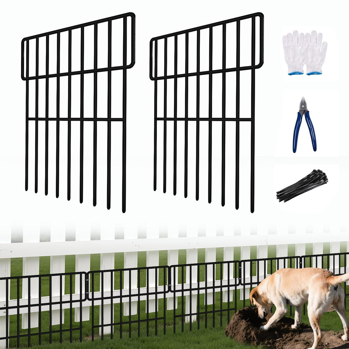 ULIOK 25-panel barrier fence assembly protects gardens from small animals.