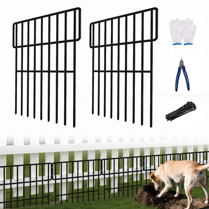ULIOK 25-panel barrier fence assembly protects gardens from small animals.