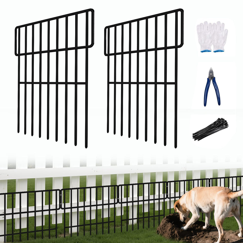 ULIOK 25-panel barrier fence assembly protects gardens from small animals.