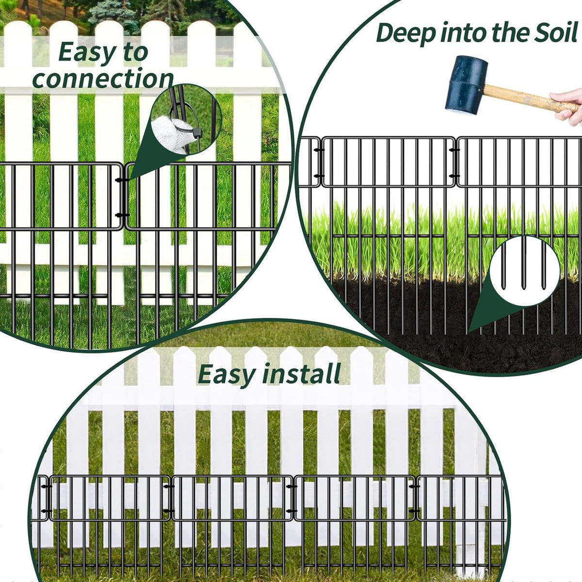 ULIOK 27ft long by 17in high fence fits yard perimeters.