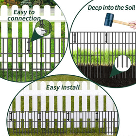 ULIOK 27ft long by 17in high fence fits yard perimeters.