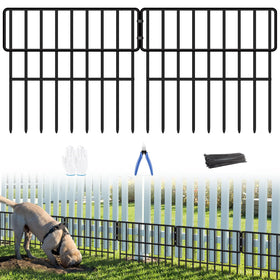 ULIOK Animal Barrier Fence assembled panels protect garden spaces from digging