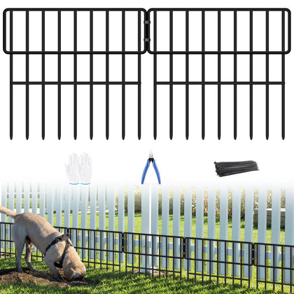 ULIOK Animal Barrier Fence assembled panels protect garden spaces from digging