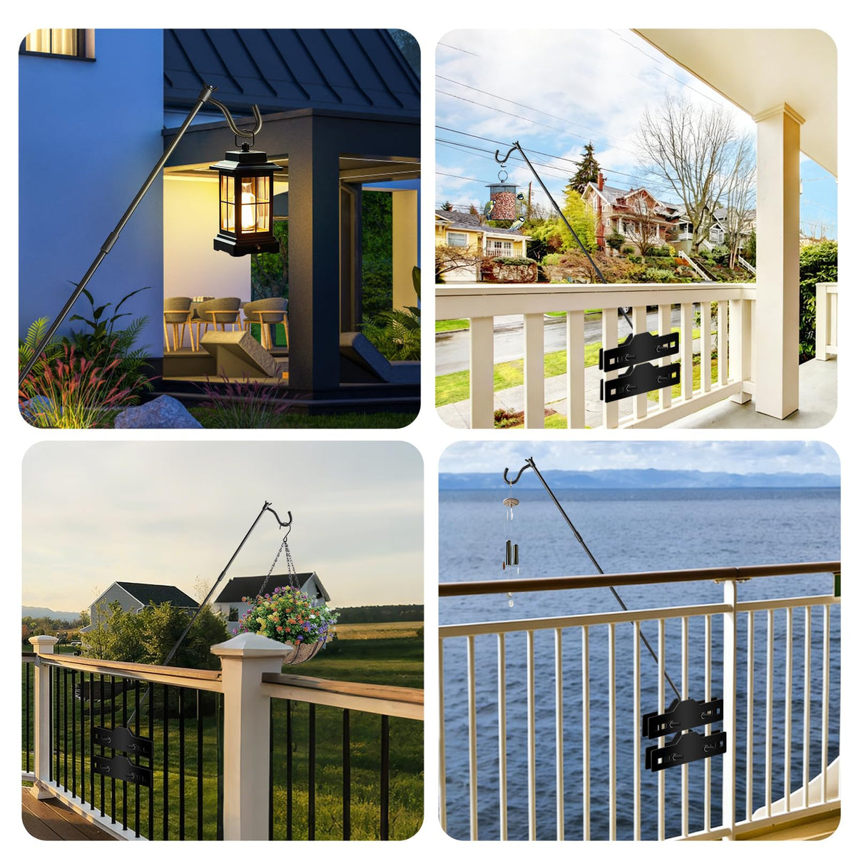 ULIOK Deck Hook extensible design enables adjustable height for varied setups
