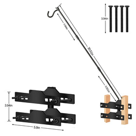 ULIOK heavy-duty steel deck hook offers sturdy support for feeders and planters