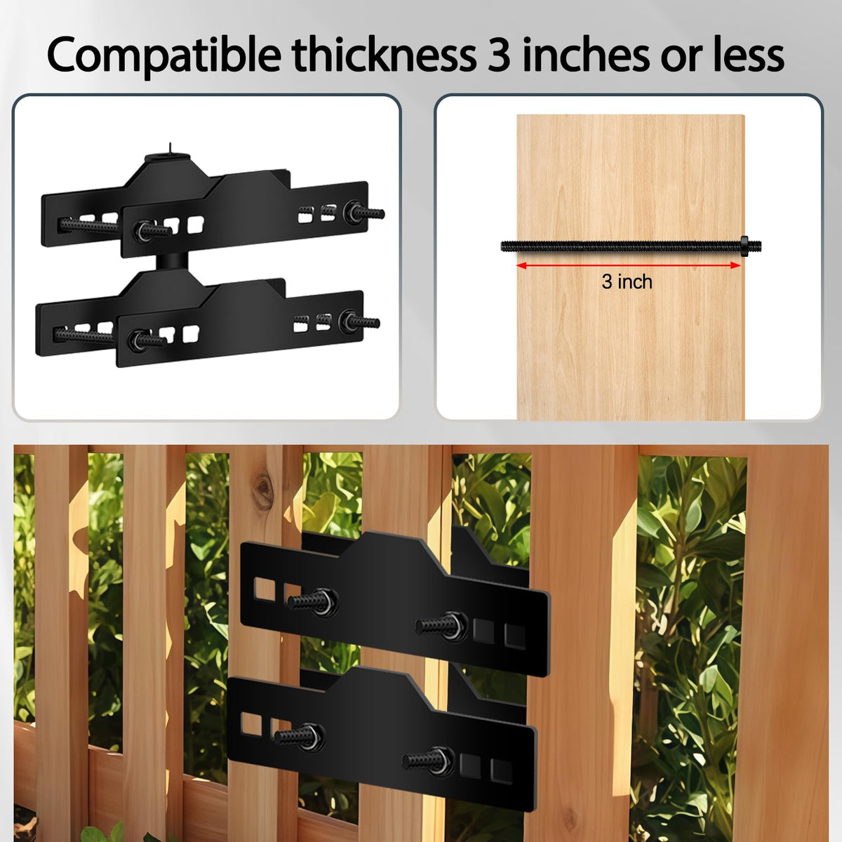 ULIOK deck hook fits railing 0.5 to 2.5 inches thick for broad compatibility