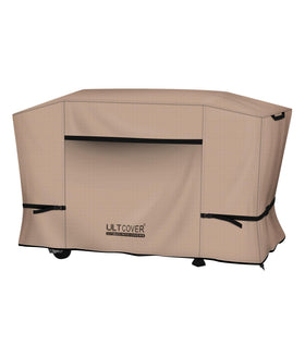 ULTCOVER 600D griddle cover on 28-inch XL with hood protects from rain