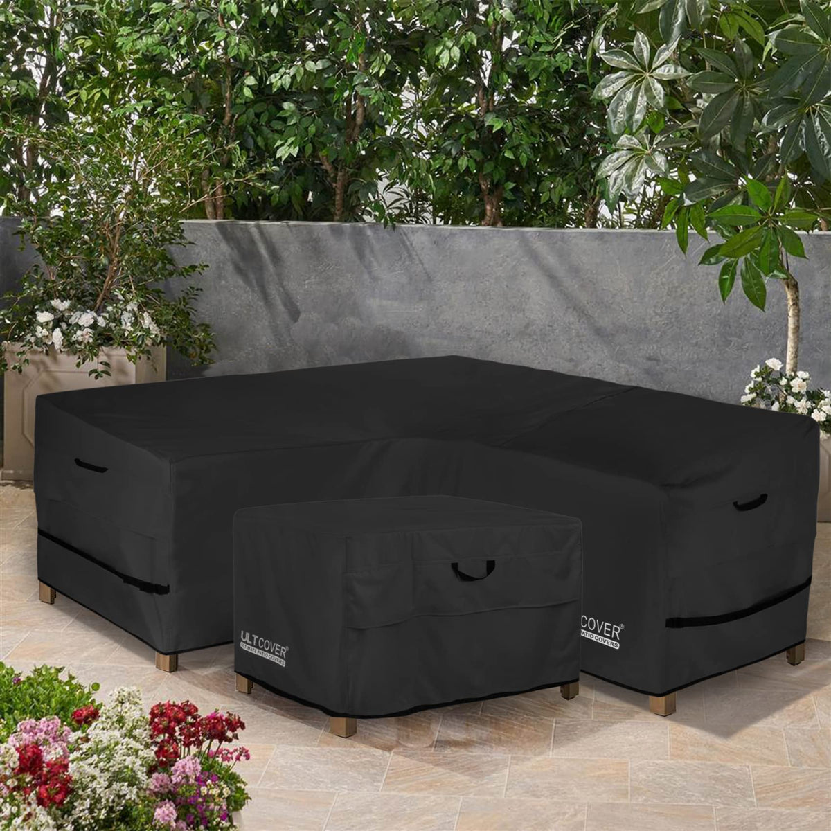 ULTCOVER 600D polyester canvas with waterproof backing resists rain and dust.