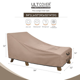 ULTCOVER 600D polyester with waterproof backing shields against rain and snow