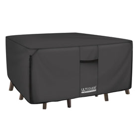 ULTCOVER 600D table cover shows rugged canvas texture for durable 62-inch protection.