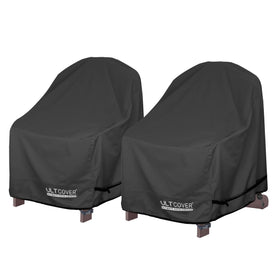 ULTCOVER Adirondack chair cover front view two pack protects outdoor seating from weather