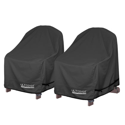 ULTCOVER Adirondack chair cover front view two pack protects outdoor seating from weather