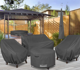 ULTCOVER black outdoor chair cover for modern patio aesthetics.