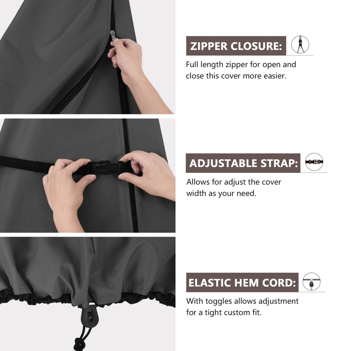 ULTCOVER collapsible pole included for easy lifting and removal