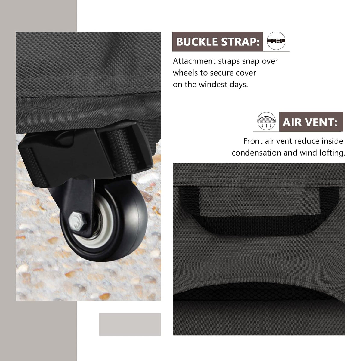 ULTCOVER cooler cart cover fabric close-up highlighting rugged material
