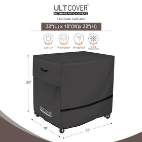 ULTCOVER cooler cart cover side vent prevents moisture buildup