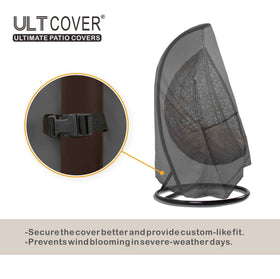 ULTCOVER easy-on-off hanging egg chair cover for quick setup