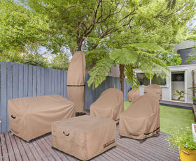 ULTCOVER keeps fire pit looking like new with full coverage and sleek profile.