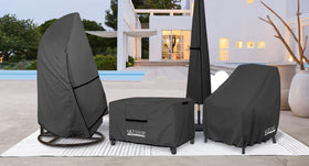 ULTCOVER full-coverage design shields the table from sun and weather