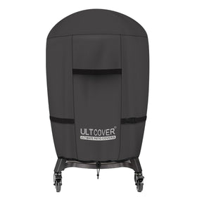 ULTCOVER grill cover protects 30-inch round smokers from rain and sun.