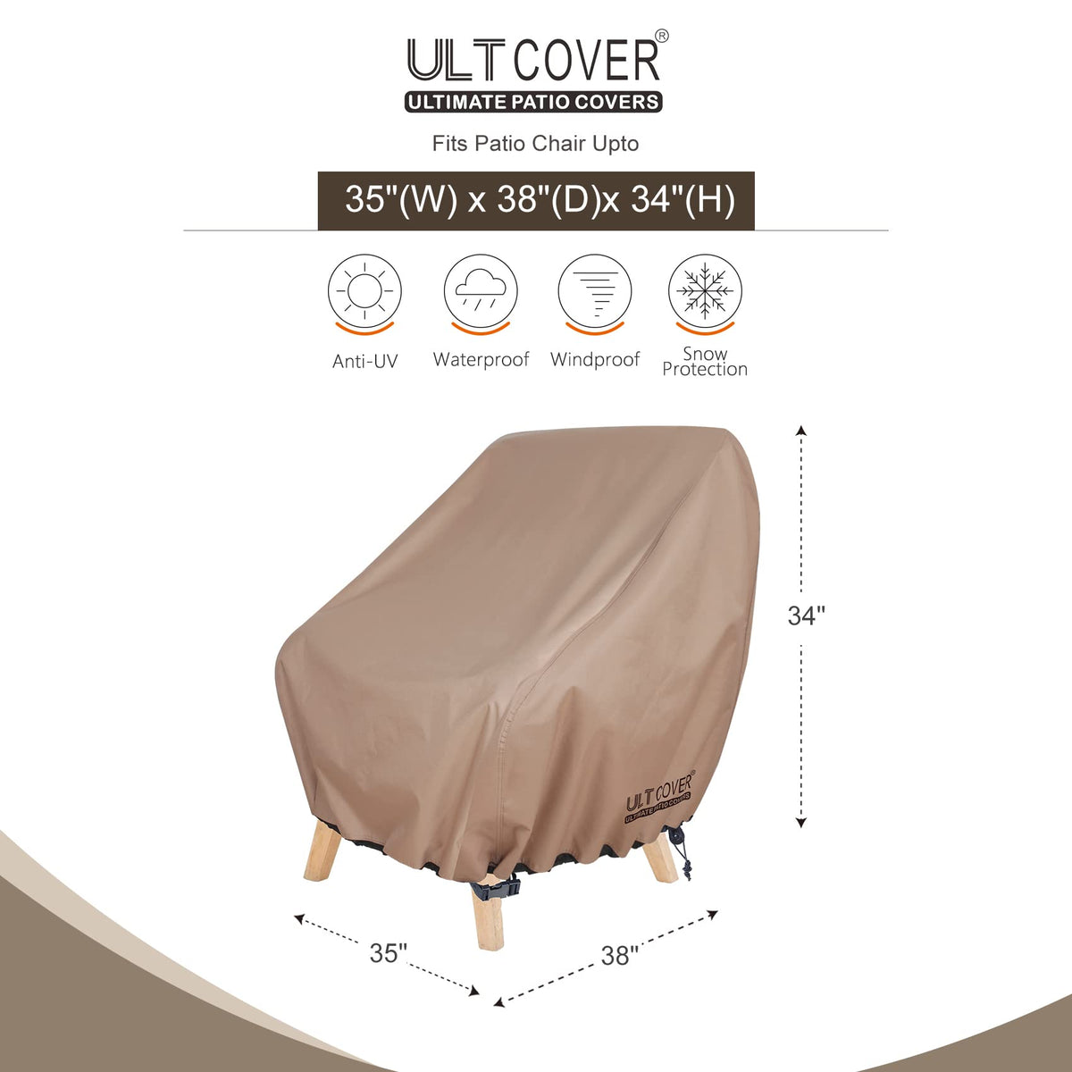 ULTCOVER fabric close-up reveals waterproof coating for rain protection