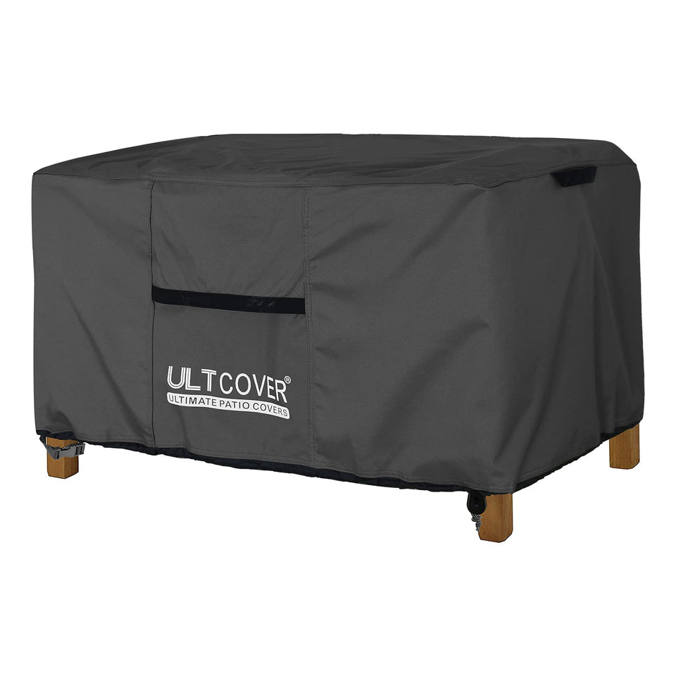 ULTCOVER patio coffee table cover front view protects against sun and rain