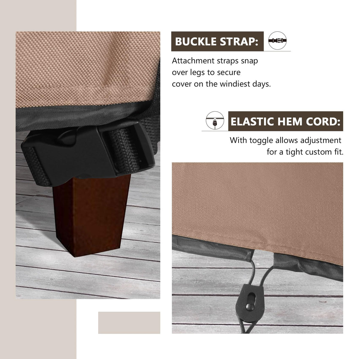 ULTCOVER patio coffee table cover full-coverage design shields sun and debris
