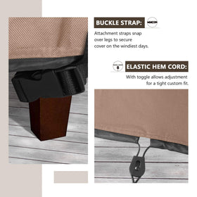 ULTCOVER patio coffee table cover full-coverage design shields sun and debris