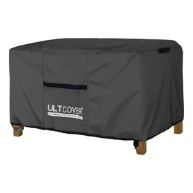 ULTCOVER patio coffee table cover protects a rectangular table from rain and dust.