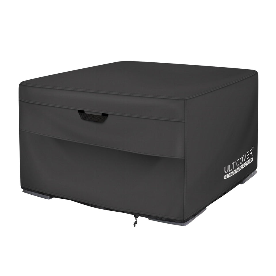 ULTCOVER square fire pit cover 36in front view protects from rain and debris