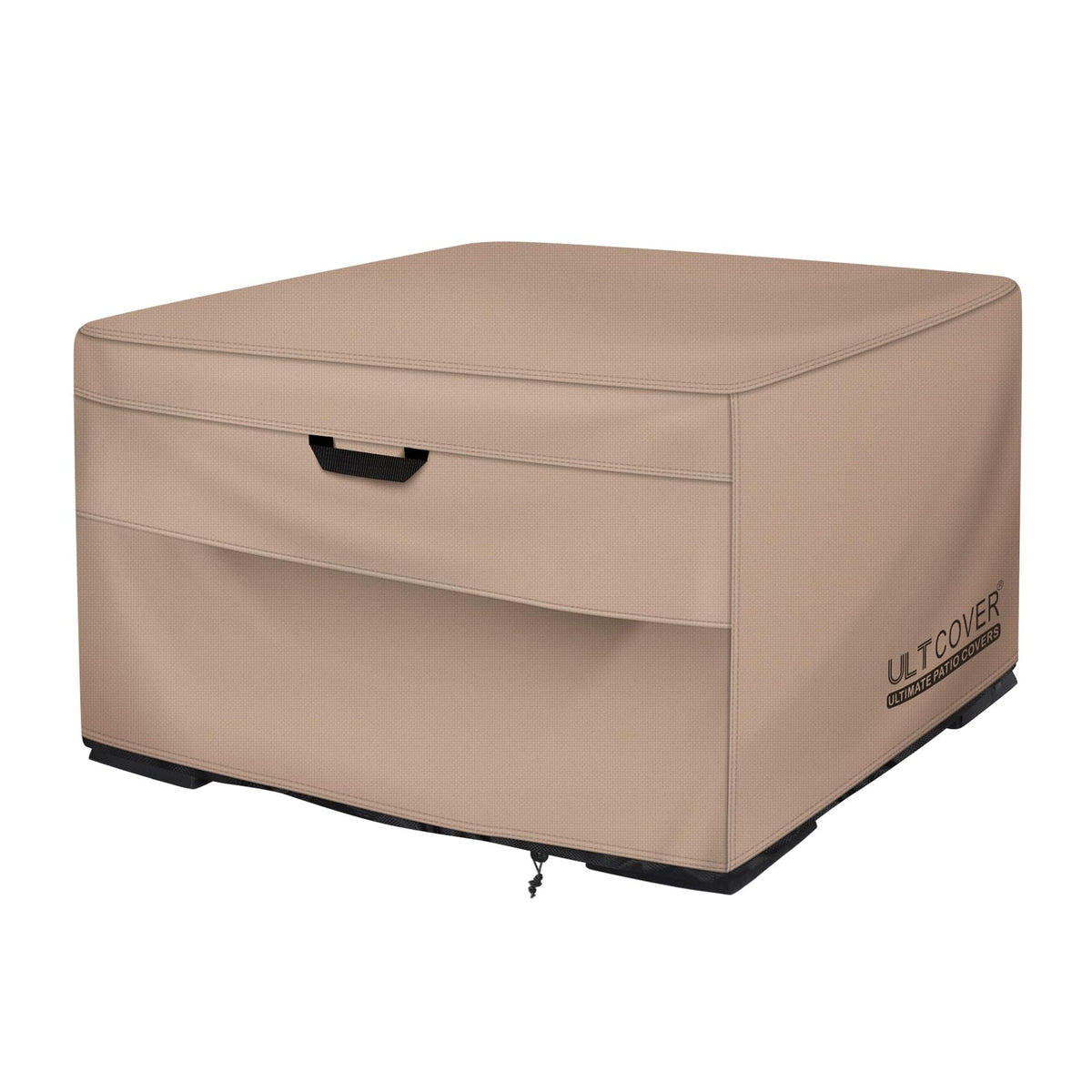 ULTCOVER square fire pit table cover on 40x40 inch pit shields from weather