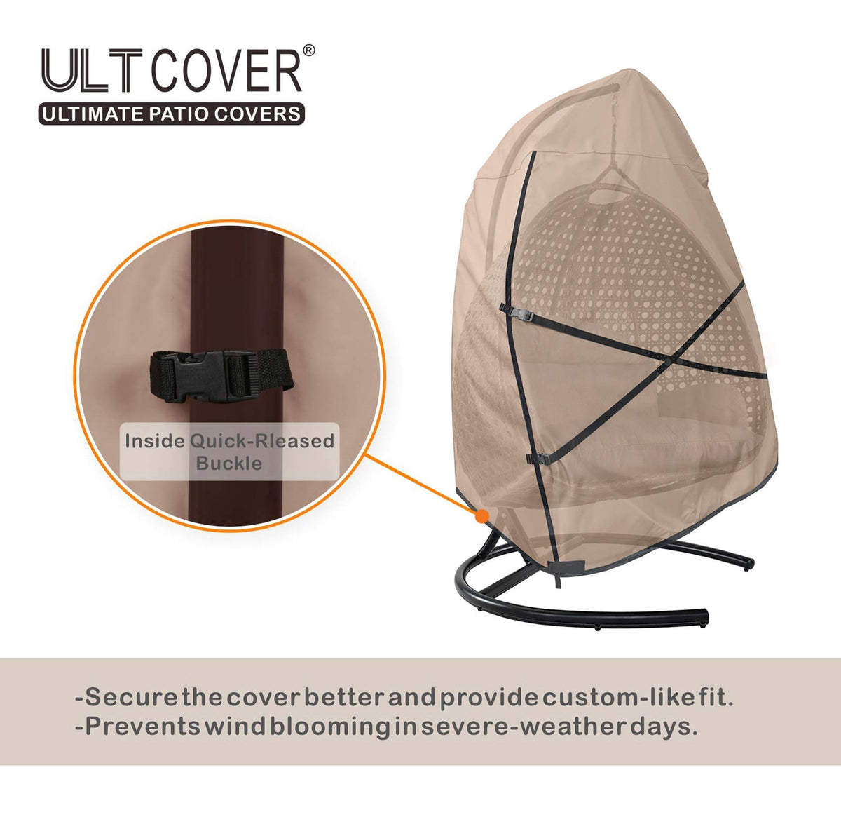 ULTCOVER cover with zipper and loop eases on/off and storage.