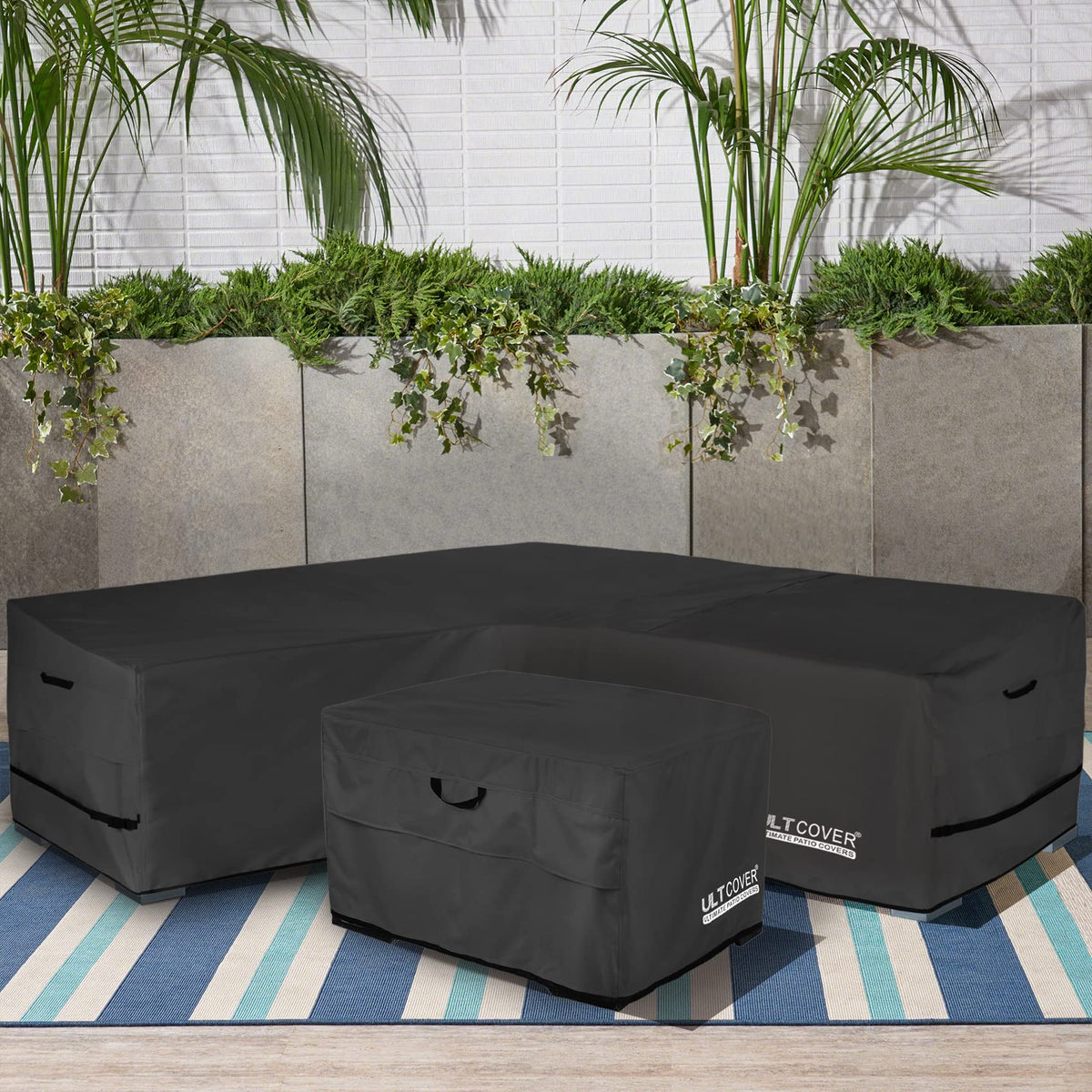 ULTCOVER protective cover reduces dust and debris on outdoor furniture