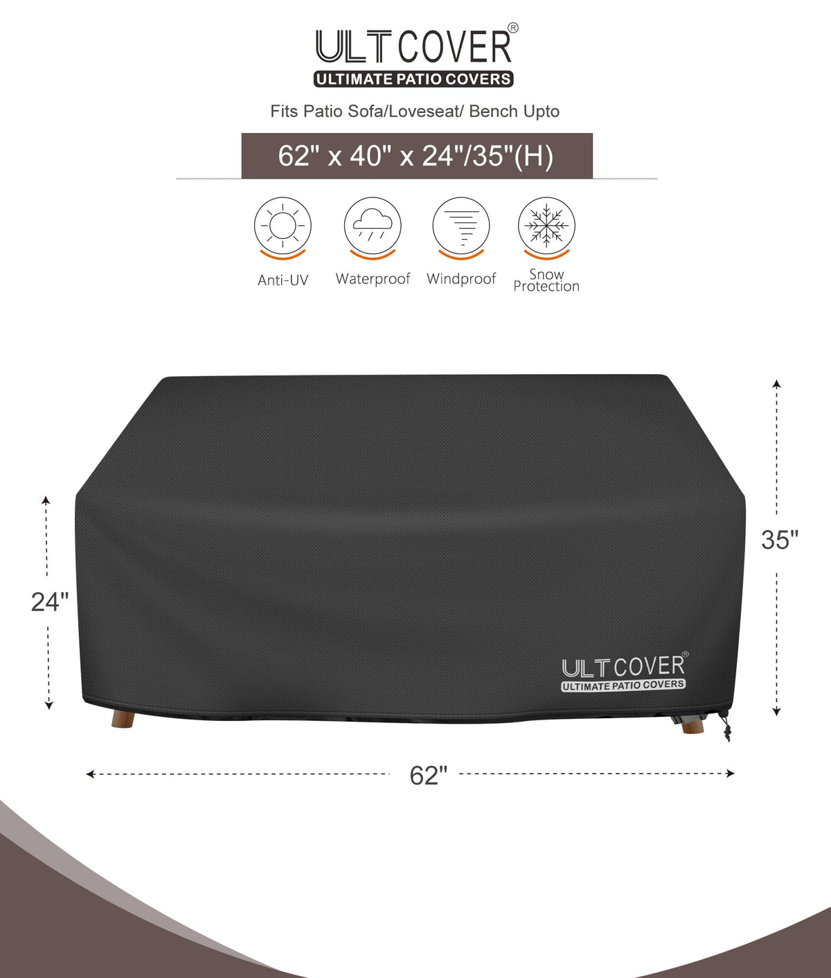 ULTCOVER vented side panels promote airflow to keep furniture dry