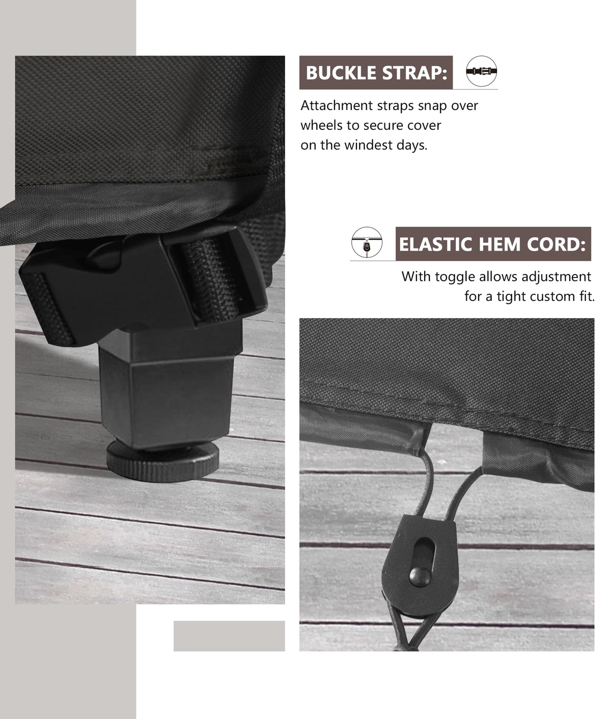 ULTCOVER side vents promote airflow to prevent moisture buildup