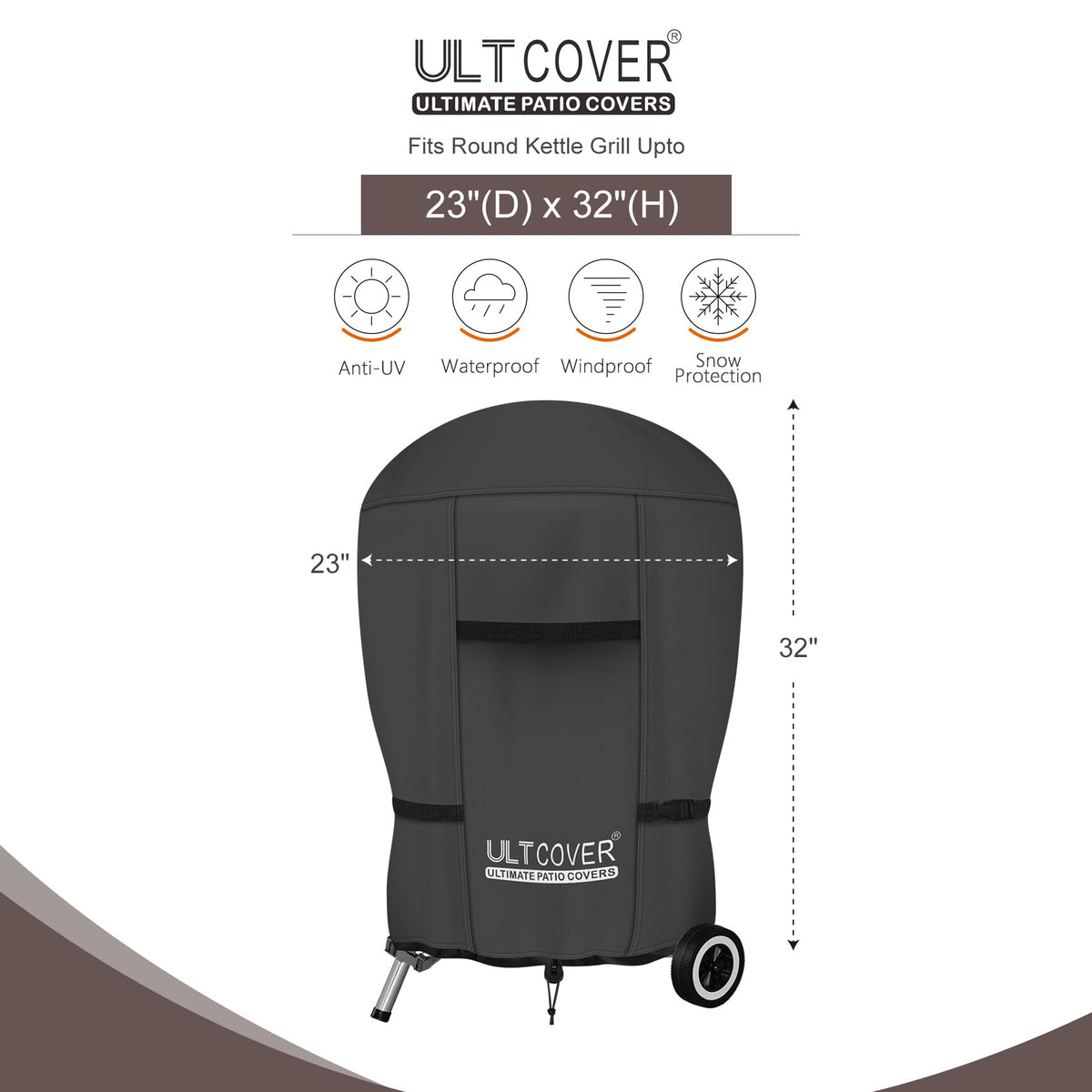 ULTCOVER waterproof 600D fabric close-up showing durable shield.
