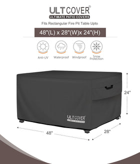ULTCOVER 600D polyester with waterproof backing keeps dry after rain