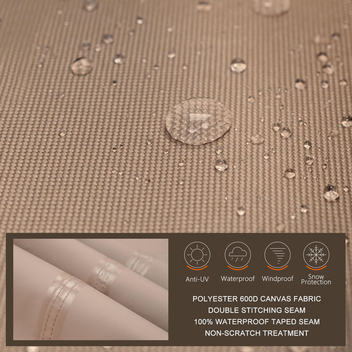 ULTCOVER durable fabric close-up highlighting 600D material